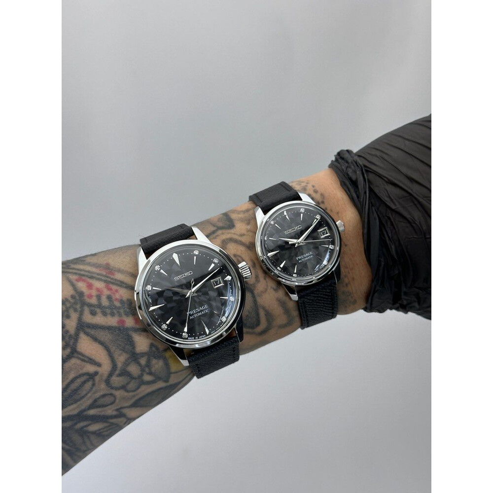 Custom Seiko Mod • Black Diamond Sakura Presage Couples • 33mm & 40.5mm